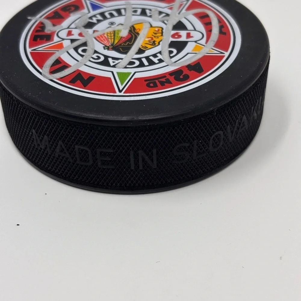 Jeremy Roenick Blackhawks Signed Puck Hockey 42nd NHL All Star Game 1991